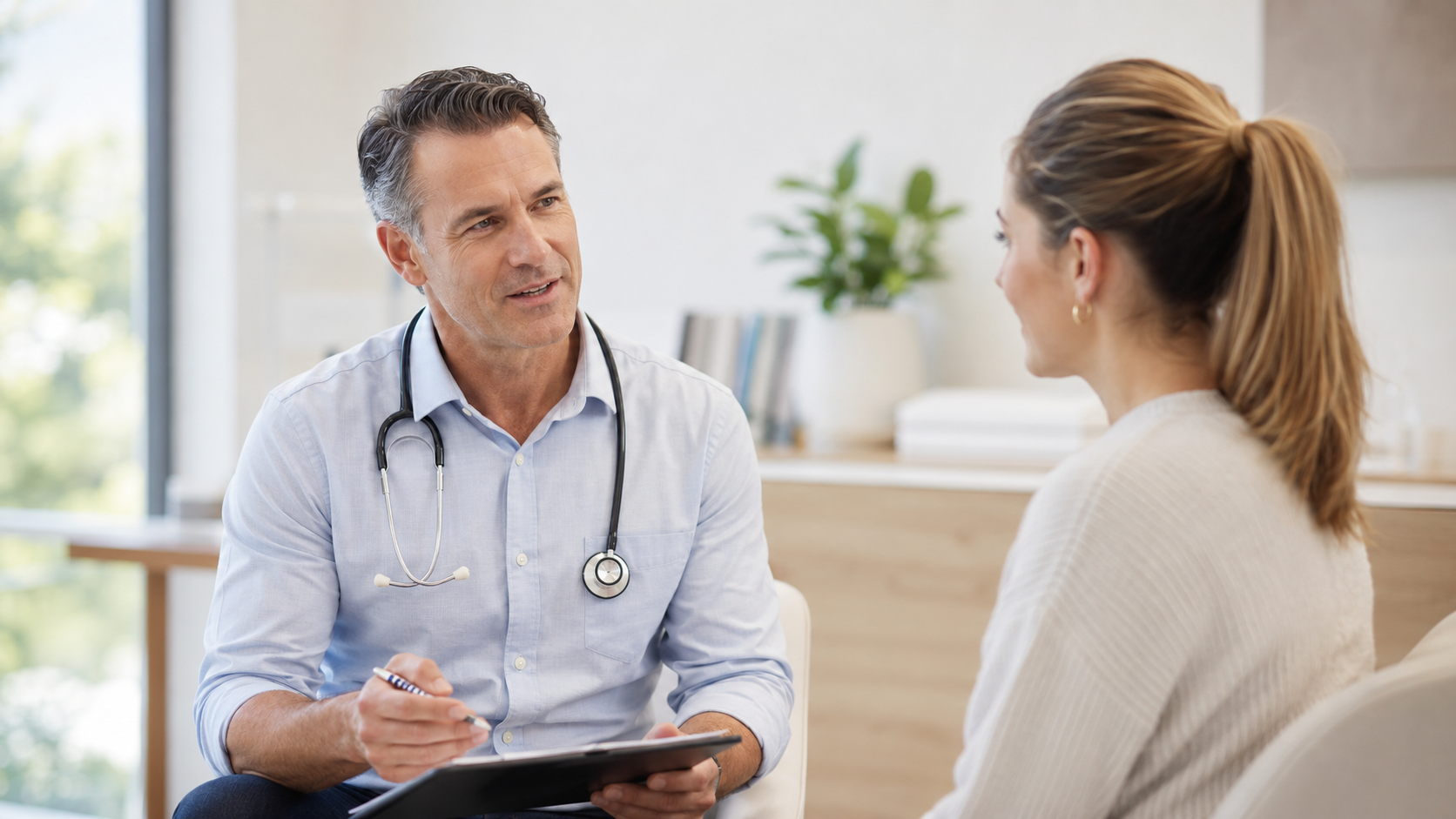 GP consulting with a patient at South Melbourne Medical Hub