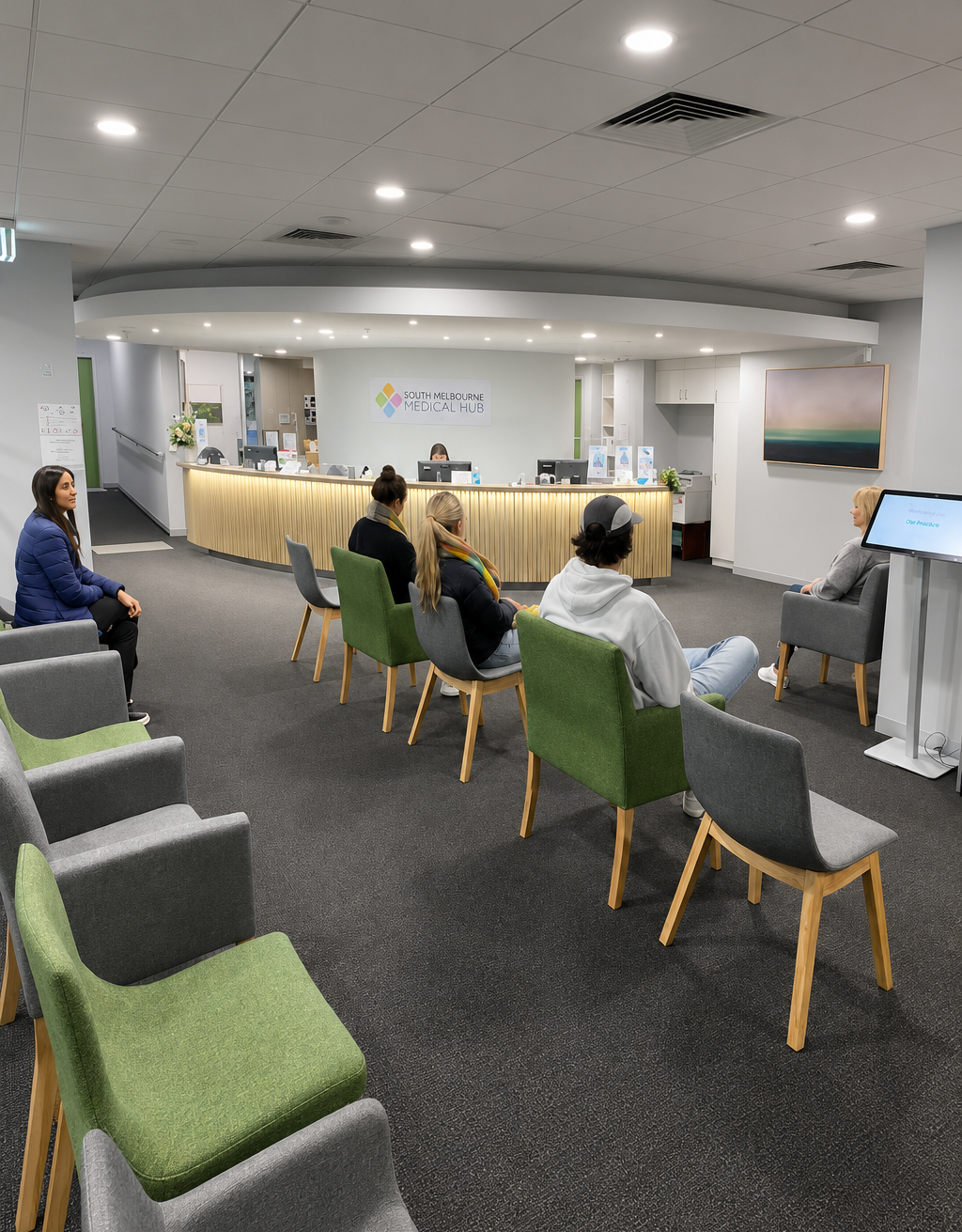 South Melbourne Medical Hub reception